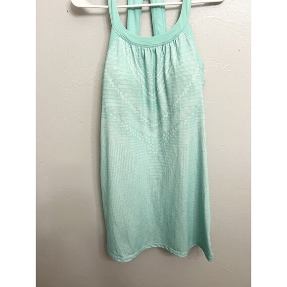 Prana Cantine Dress Blue Green  Synergy Size Small Built In Bra Outdoor Hike - Picture 3 of 9